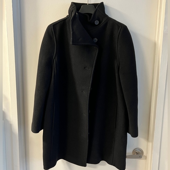 J. Crew Villa coat in Italian stadium-cloth wool Item: BA539 Black Size 10P - Picture 2 of 4
